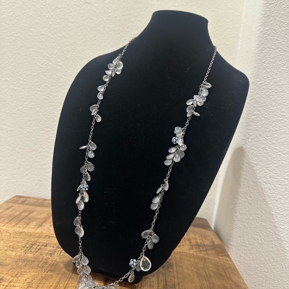 Coldwater Creek Jewelry - Elegant Silver rhinestone gem Necklace